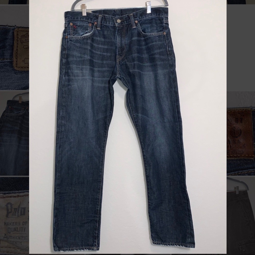Polo Ralph Lauren distresses blue jeans